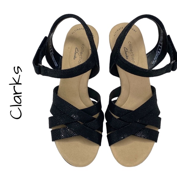 Clarks Shoes - NEW CLARKS “Lafley Leah” Wedge Sandals, Size 6M